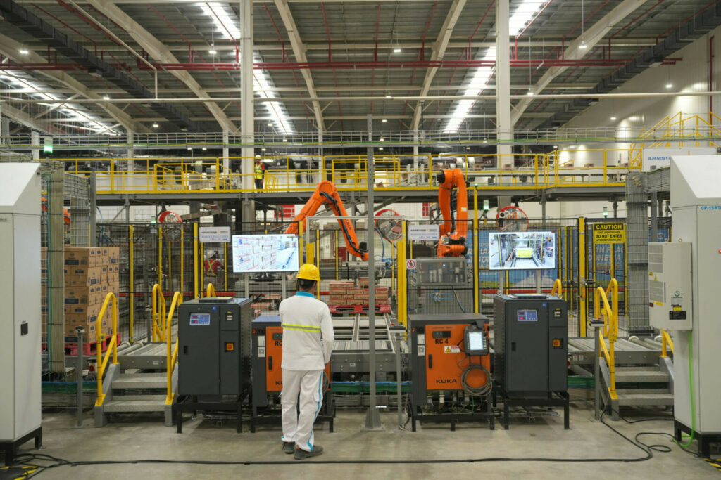 Production line in the new factory in Cikarang.