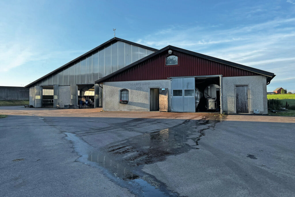 The milking parlour where the cows are milked the cows 3 times a day.