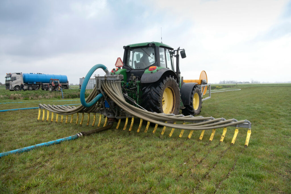 The college identified several dairy herd management areas where action could be taken to reduce ammonia levels, including slurry application. Photo: Mark Pasveer